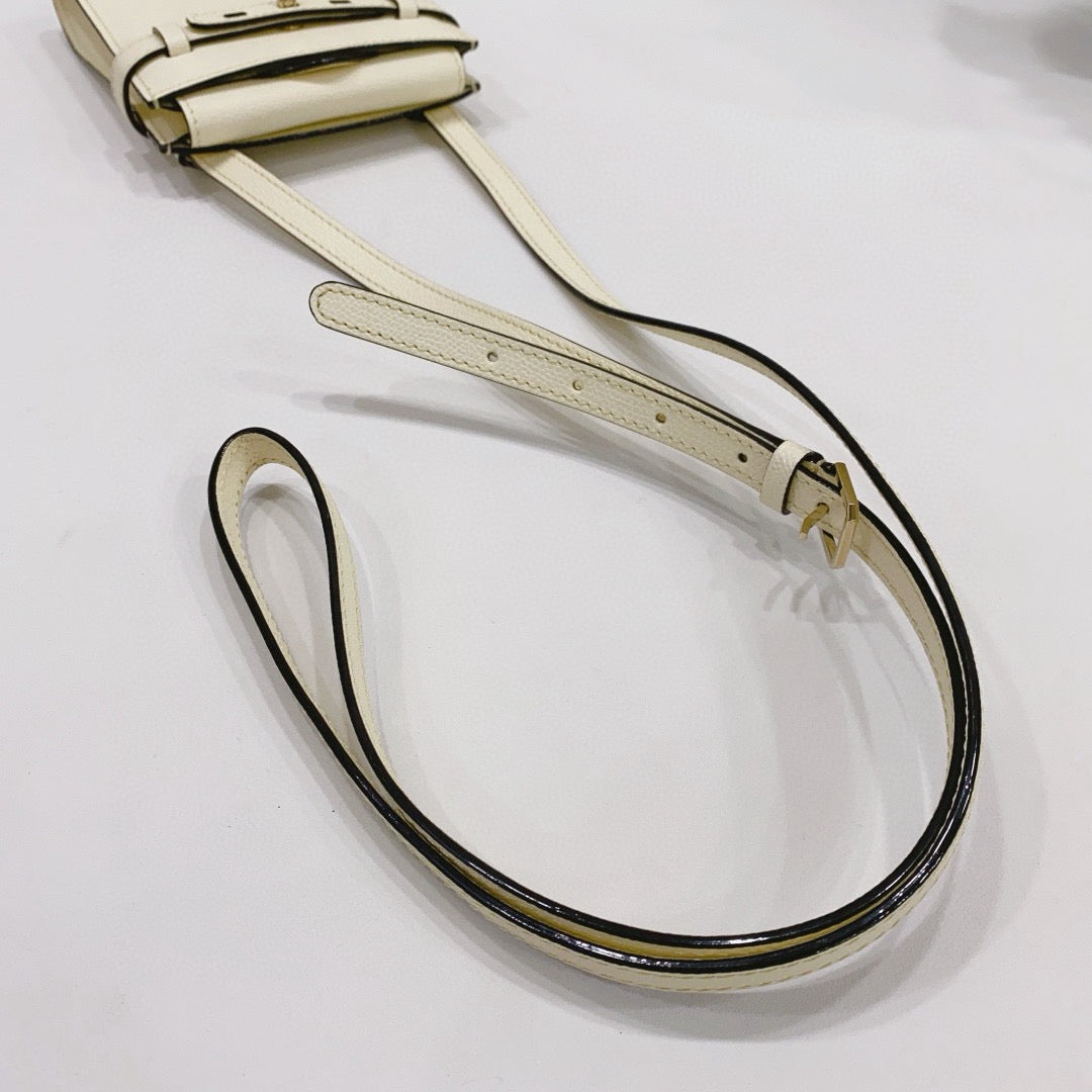 Valextra - B-Tracollina - Leather - White - (mini)
