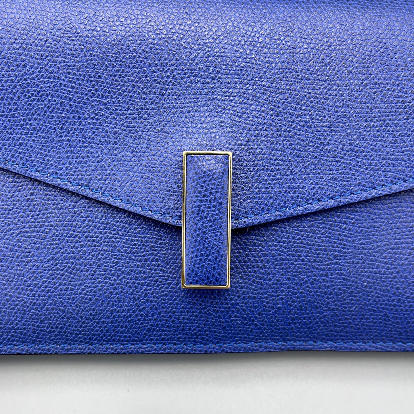 Valextra - Flap Shoulder Bag - Leather - Blue - (small)