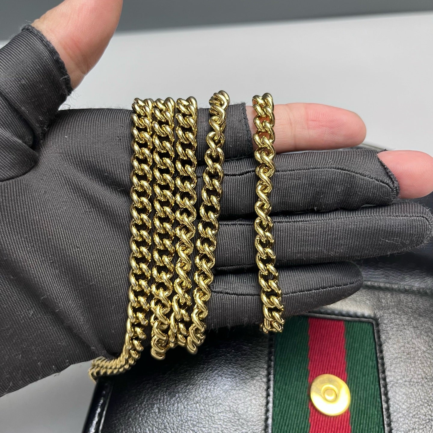 Gucci - Rajah Chain Bag - Leather - Black - (Mini)