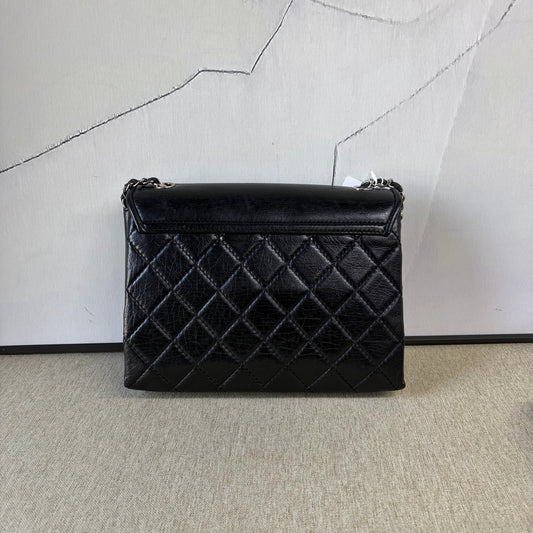 Chanel - Cuba Series Messenger Bag - Cowhide leather - Black with Silver-Tone Hardware - (small)