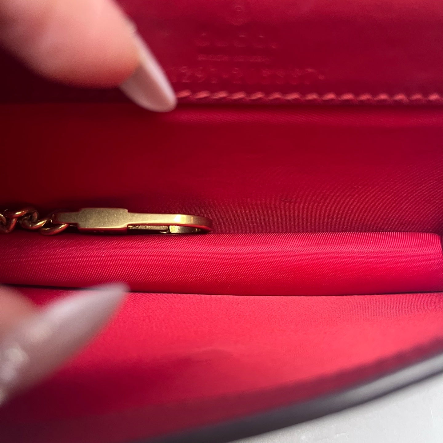 Gucci - GG Supreme Cherry Wallet on Chain (WOC) - Coated canvas with leather trim - Multicolour - (mini)