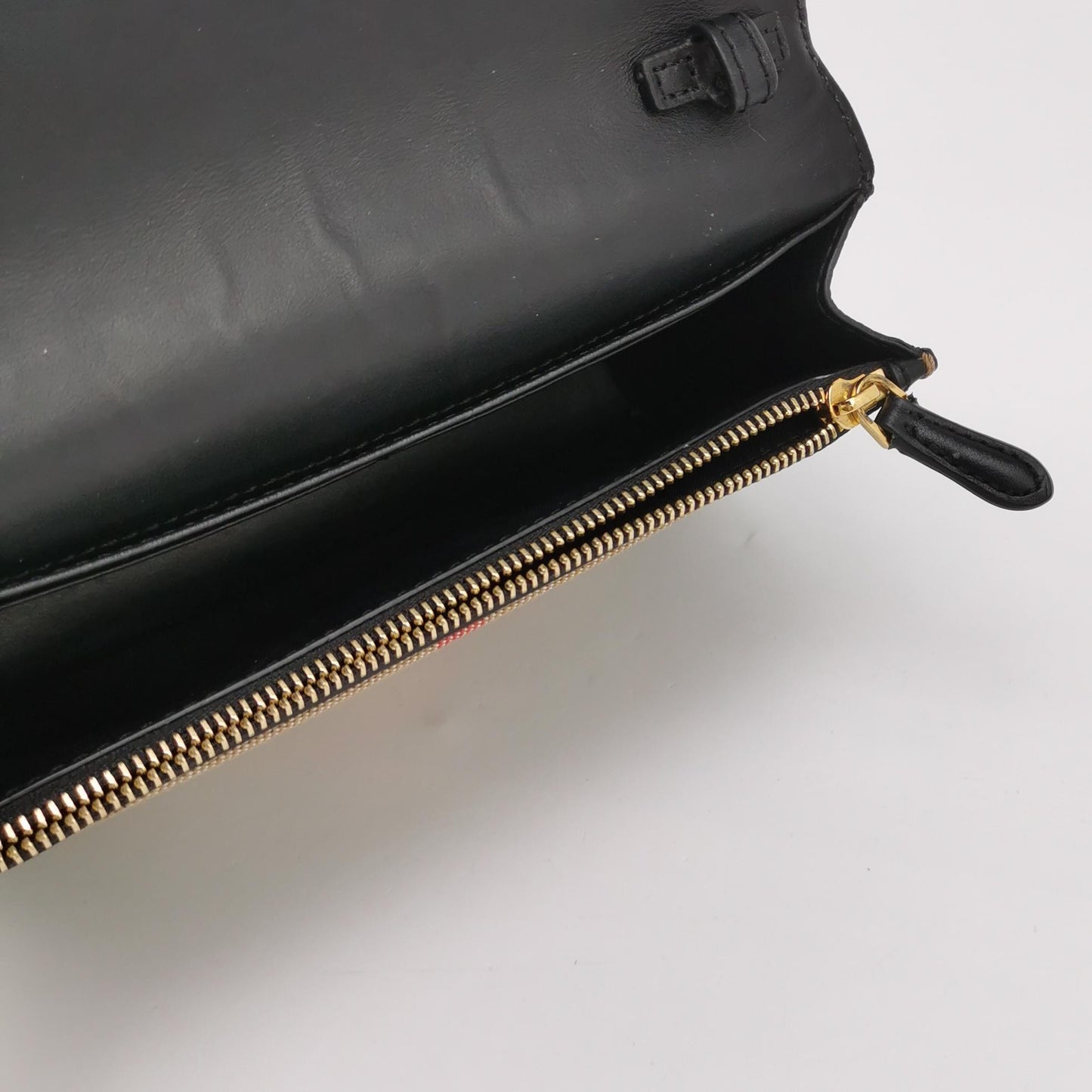 Burberry - 80386251 - Grained leather and Nova Check canvas - Black - (mini)