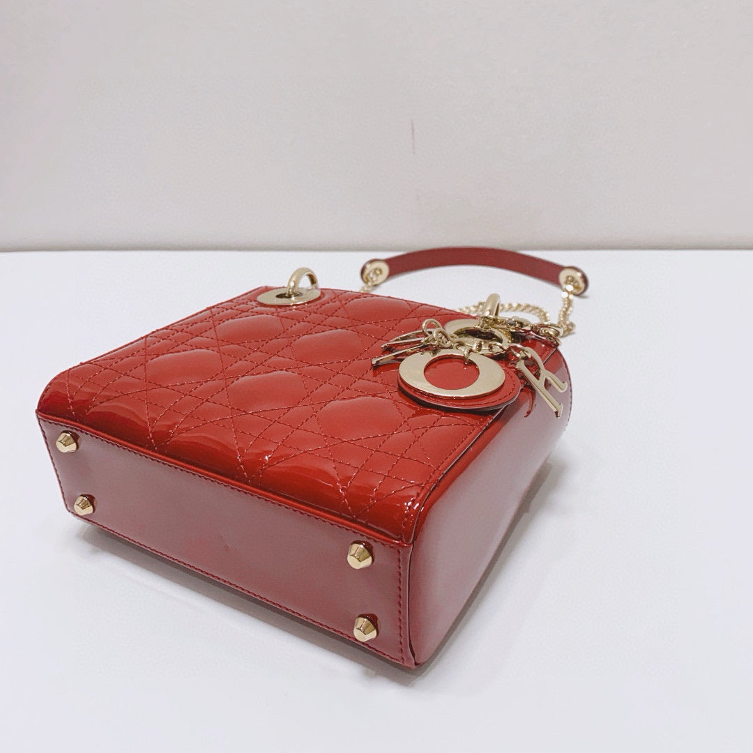 Dior - Lady Dior Mini - Patent leather - Red - (mini)