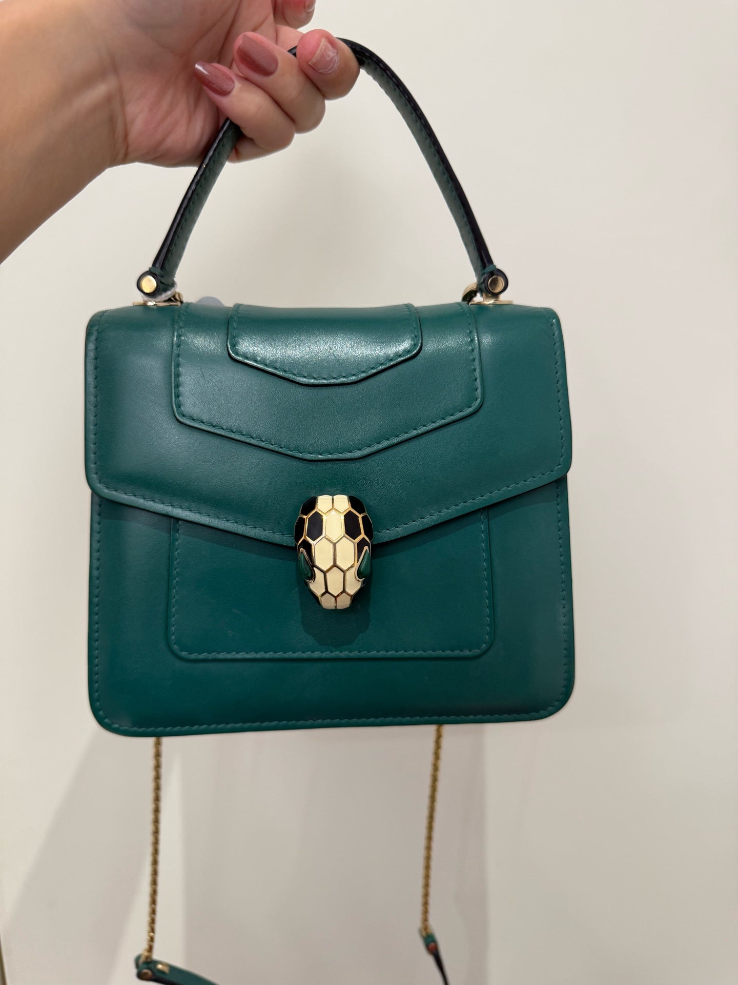 Bvlgari - Serpenti Forever Accordion Bag - Leather - Green - (small)
