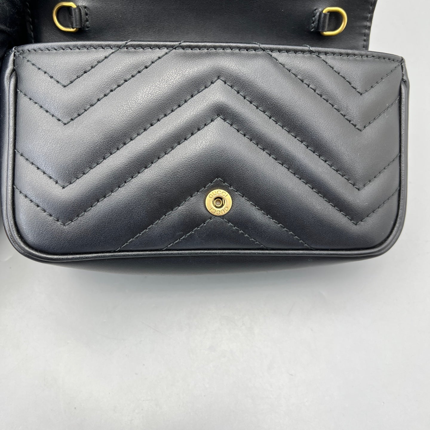 Gucci - GG Marmont Super Mini Bag - Matelassé leather - Black - (mini)