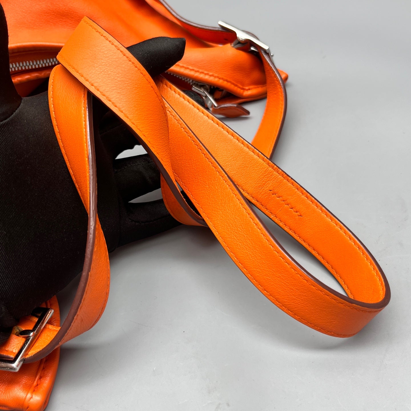 Hermès - Massai Cut Tote Bag - Supple calfskin leather - Orange - (Large)