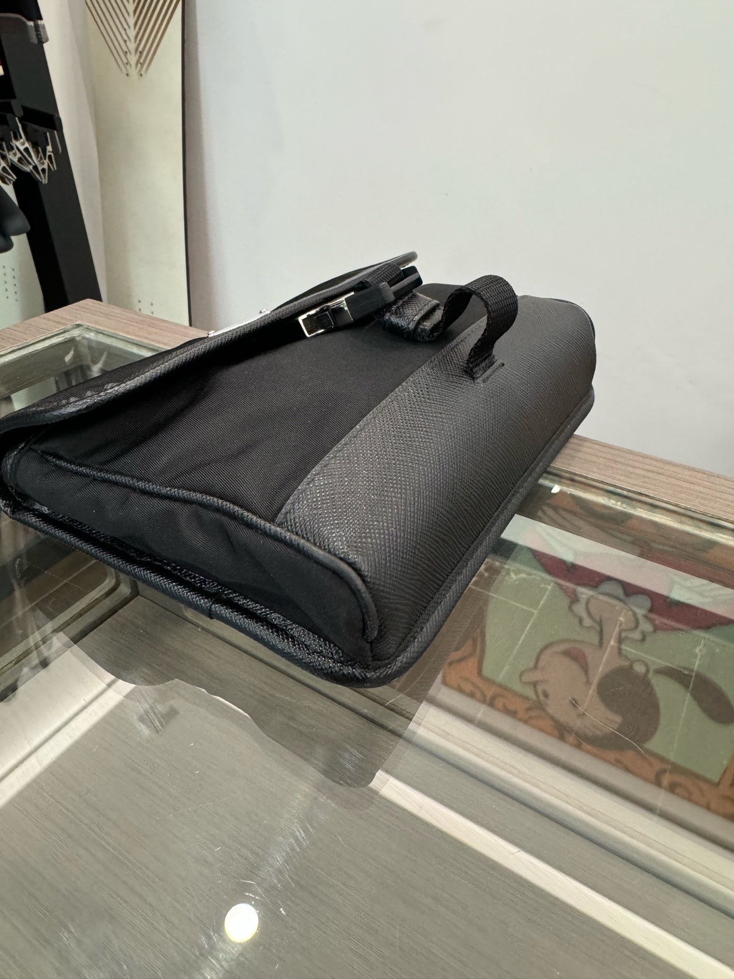 Prada - Re-Nylon and Saffiano Leather Messenger Bag - Re-Nylon with Saffiano leather trim - Black - (small)