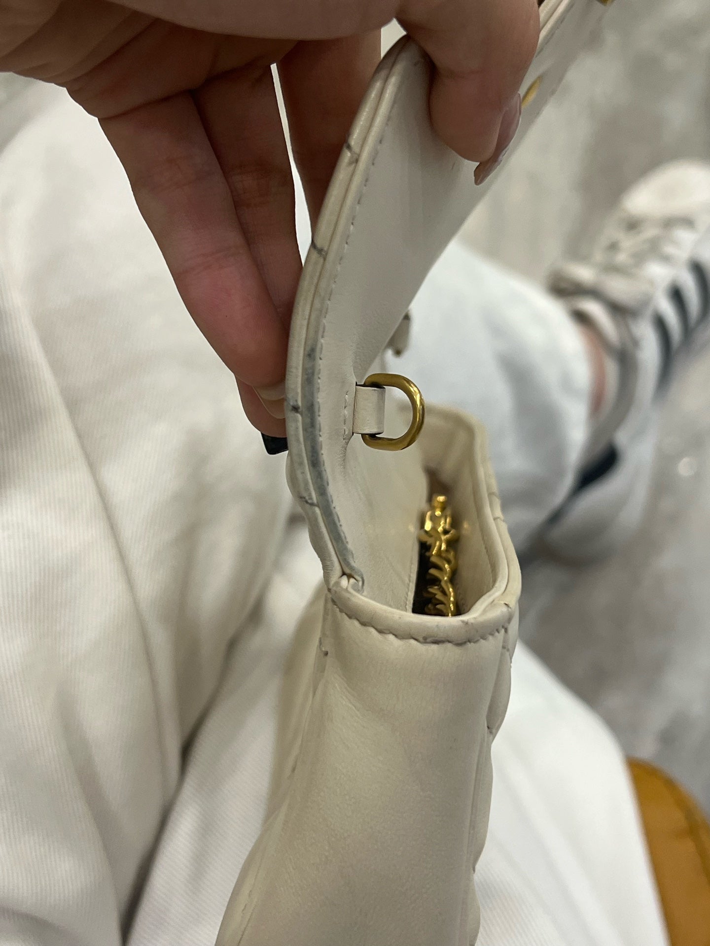 Gucci - Marmont Mini Chain Bag - Leather - White - (mini)
