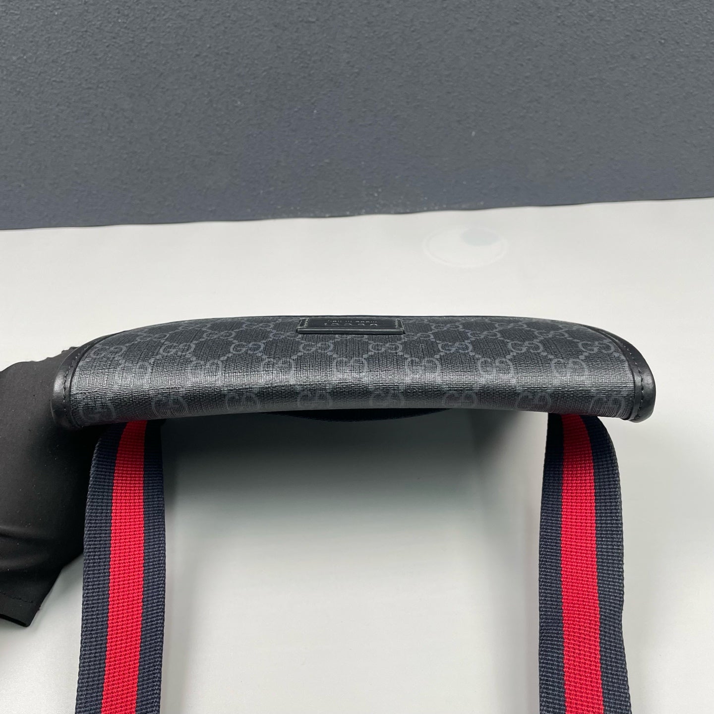 Gucci - GG Supreme Belt Bag - Coated canvas with leather trim - Black - (small)