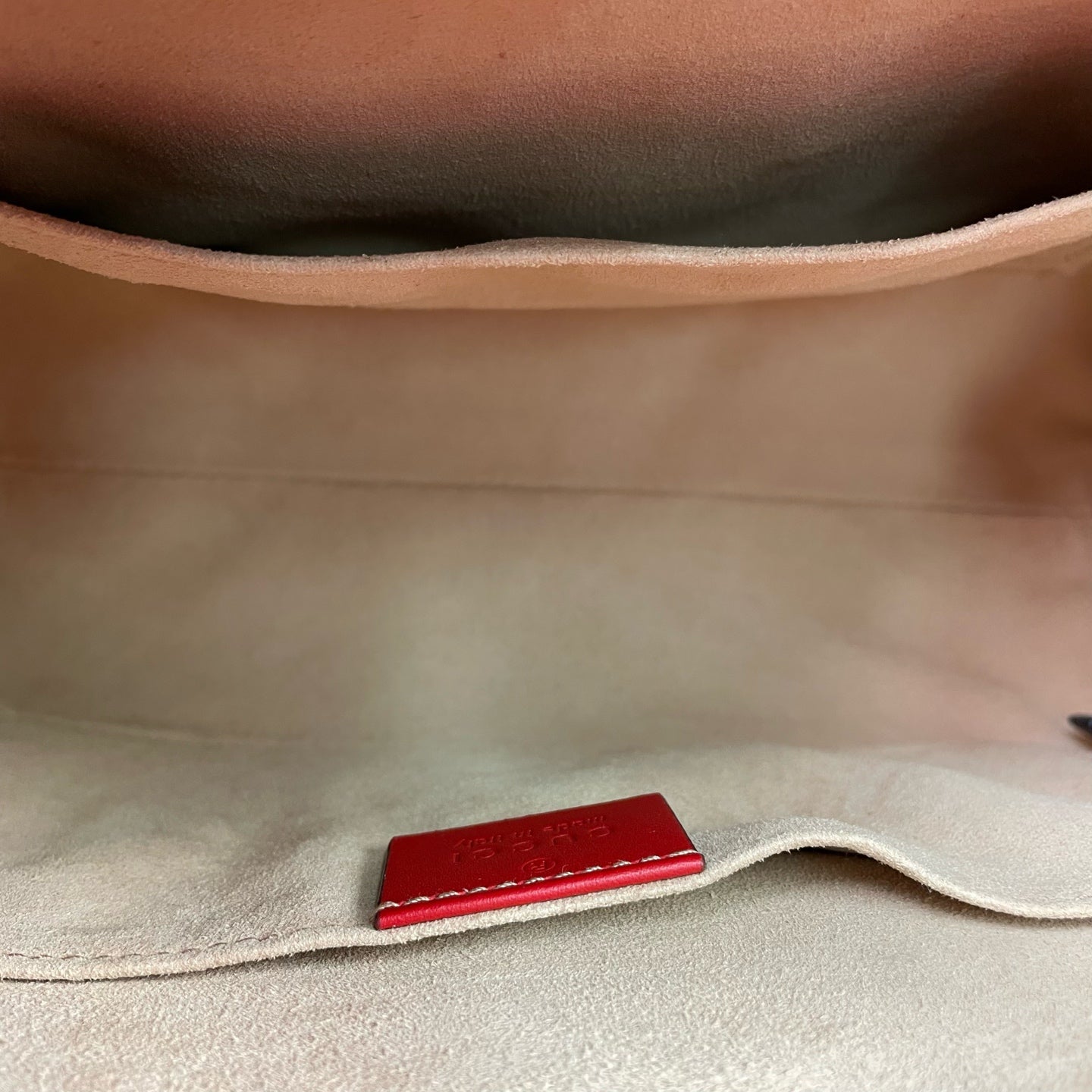 Gucci - Padlock Tote Bag (Apple Print) - GG Supreme canvas with leather trim - Multicolour (Beige/Ebony with Red trim) - (Small)