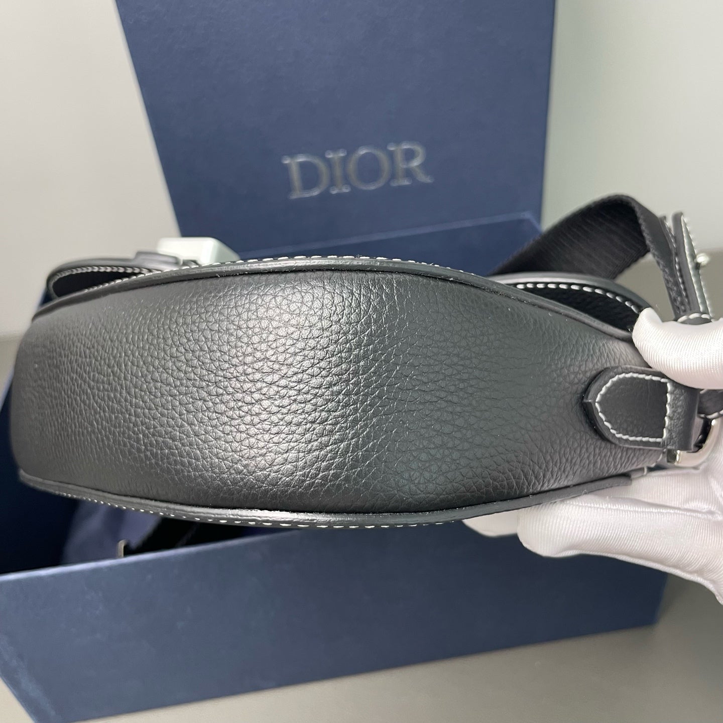 Dior - Saddle Bag - Grained leather - Black - (small)