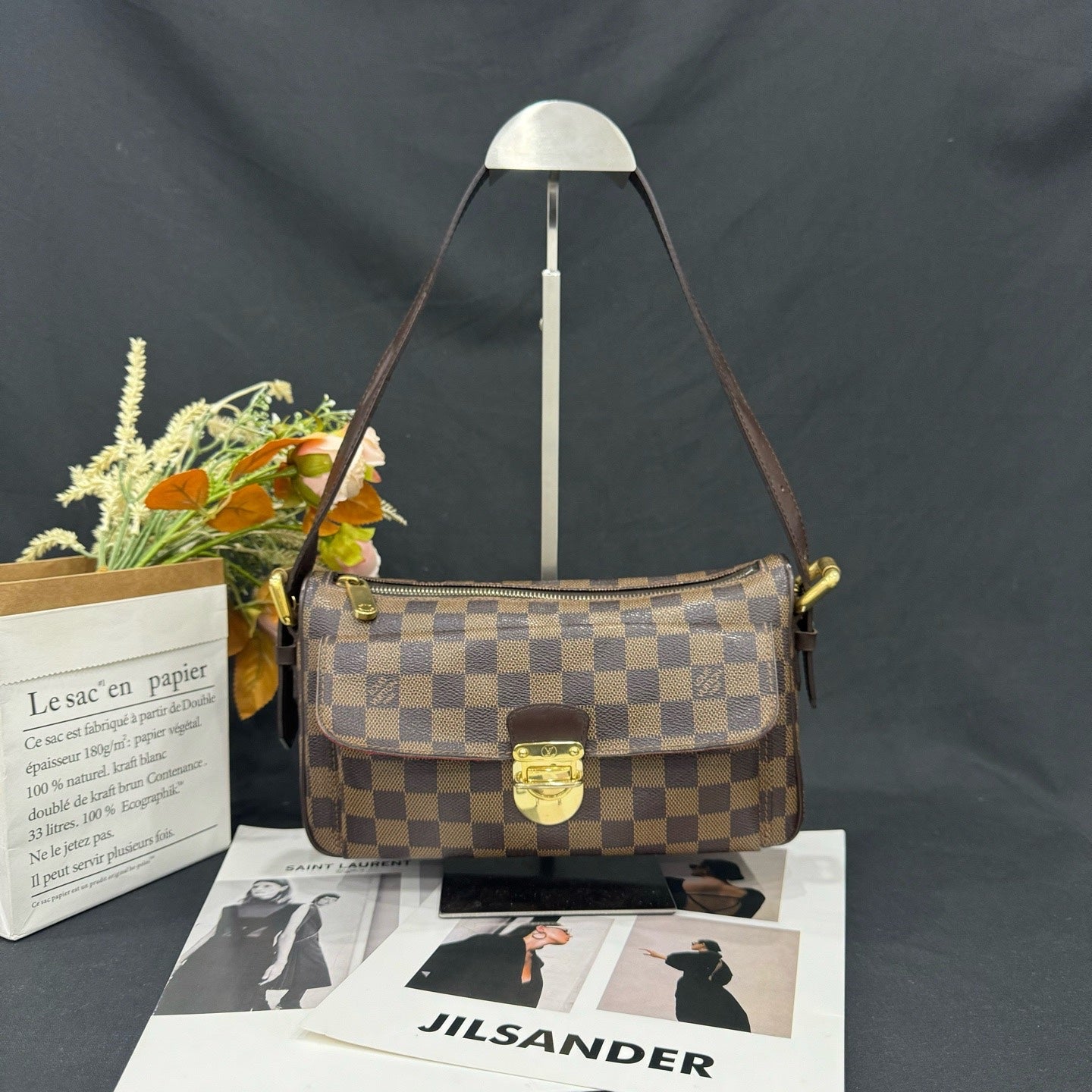 Louis Vuitton - Pochette Accessoires - Damier Ebene coated canvas with leather trim - Brown - (mini)