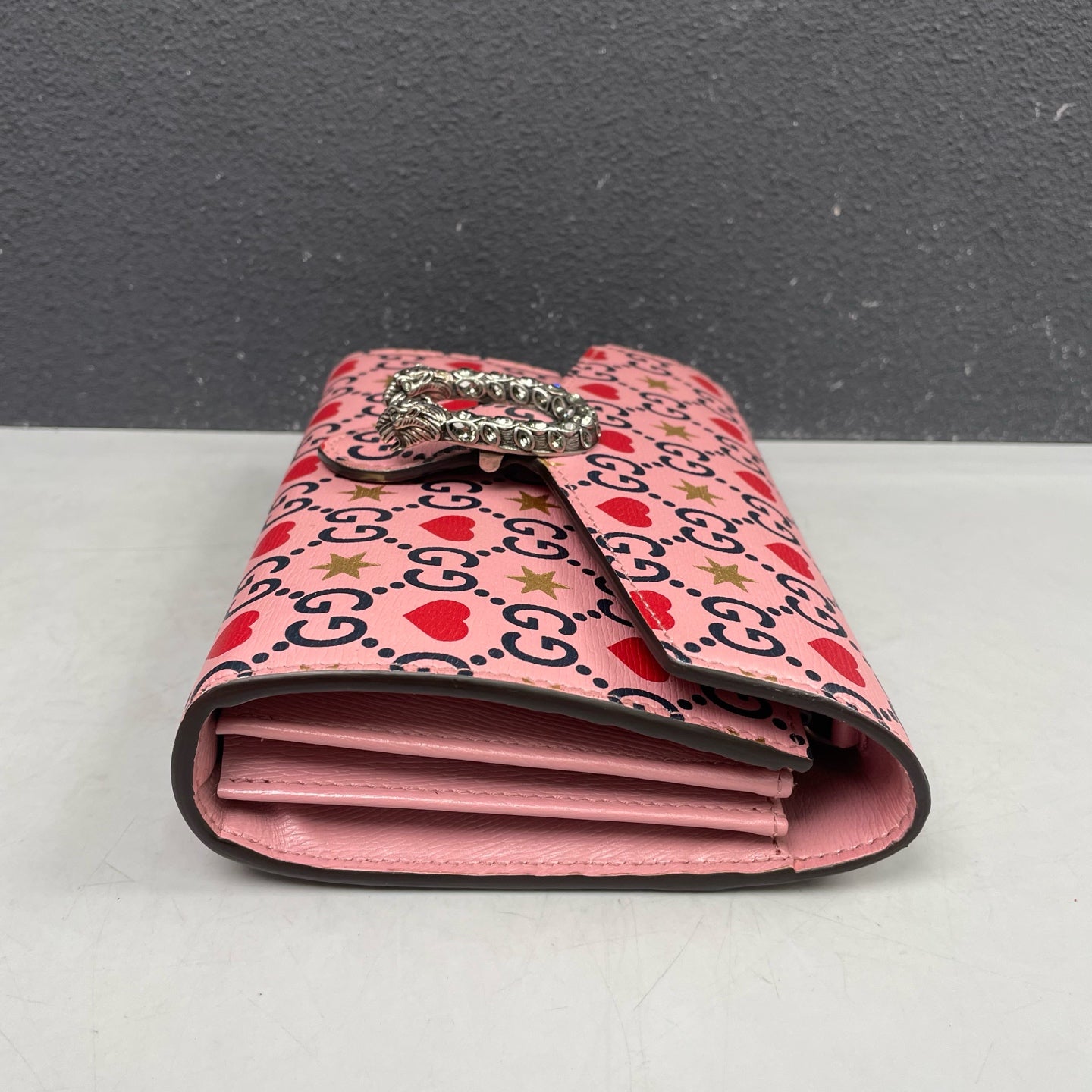 Gucci - Dionysus Valentine's Day Limited Heart WOC - Coated canvas with leather trim - Pink - (mini)
