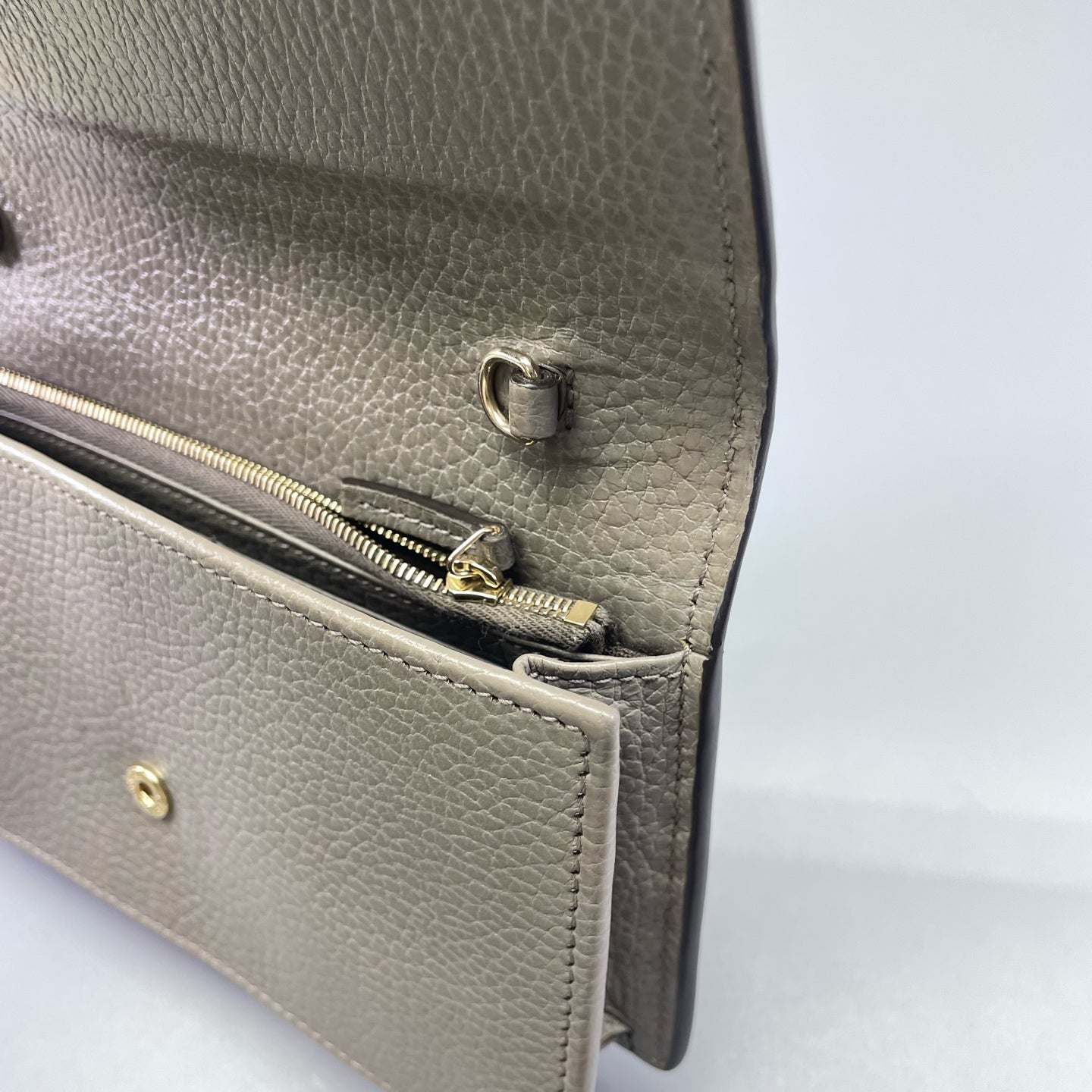 Gucci - Interlocking G WOC - Grained leather - Grey - (small)