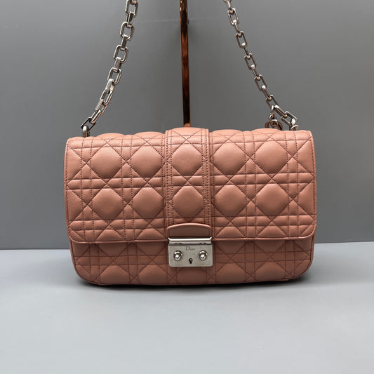 Dior - Miss Dior Chain Bag - Lambskin leather - Pink with Silver-Tone Hardware - (medium)