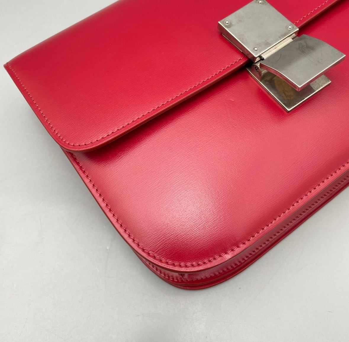 Celine - Classic Box Bag Medium - Leather - Red - (Medium)