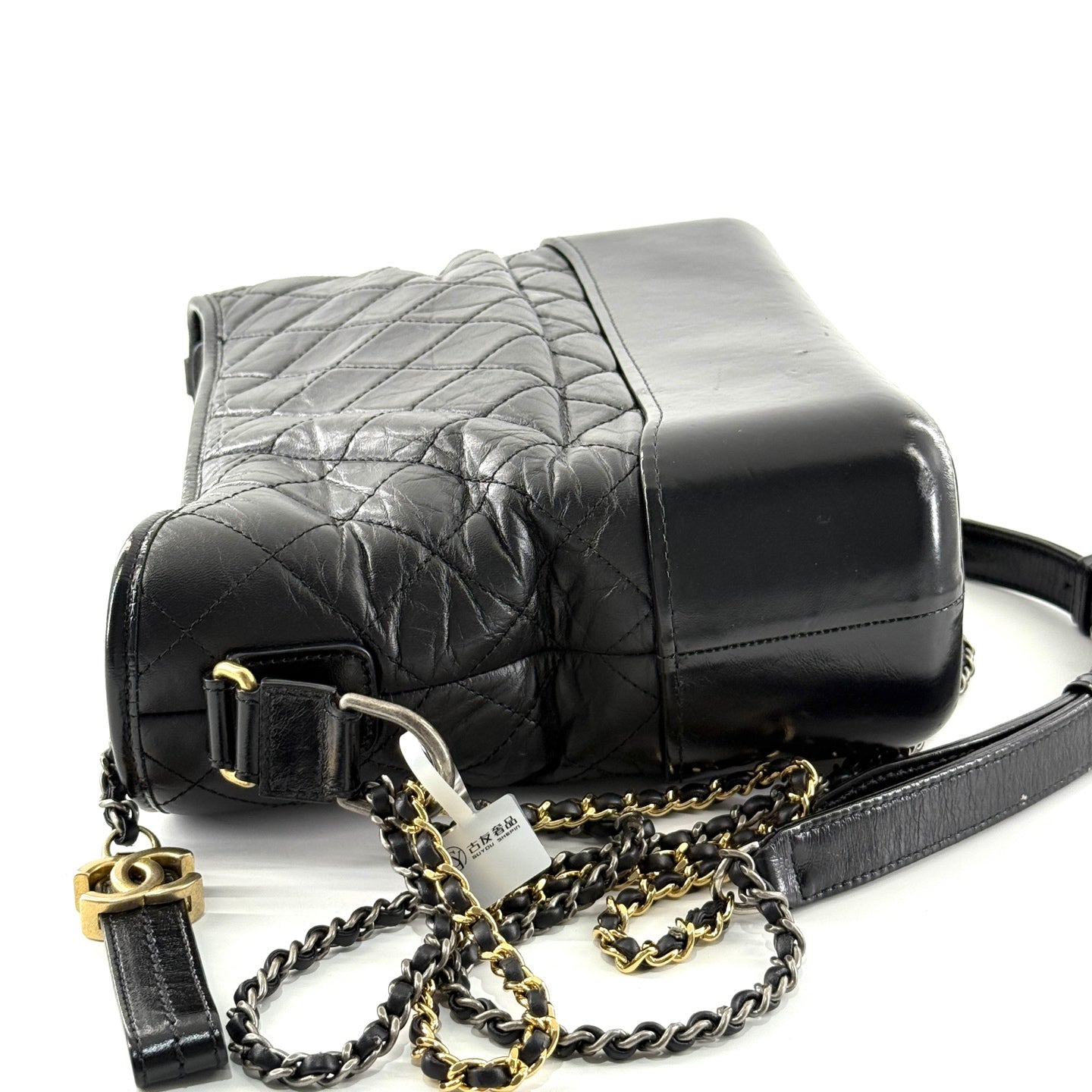 Chanel - Gabrielle Medium Hobo - Aged calfskin and smooth calfskin leather - Black - (medium)