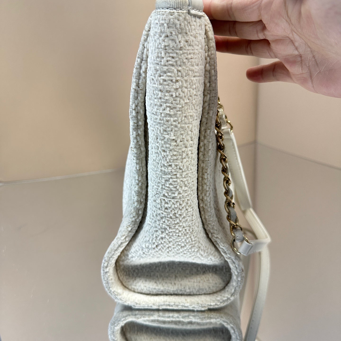 Chanel - Deauville Small Beach Bag - Tweed - White - (small)