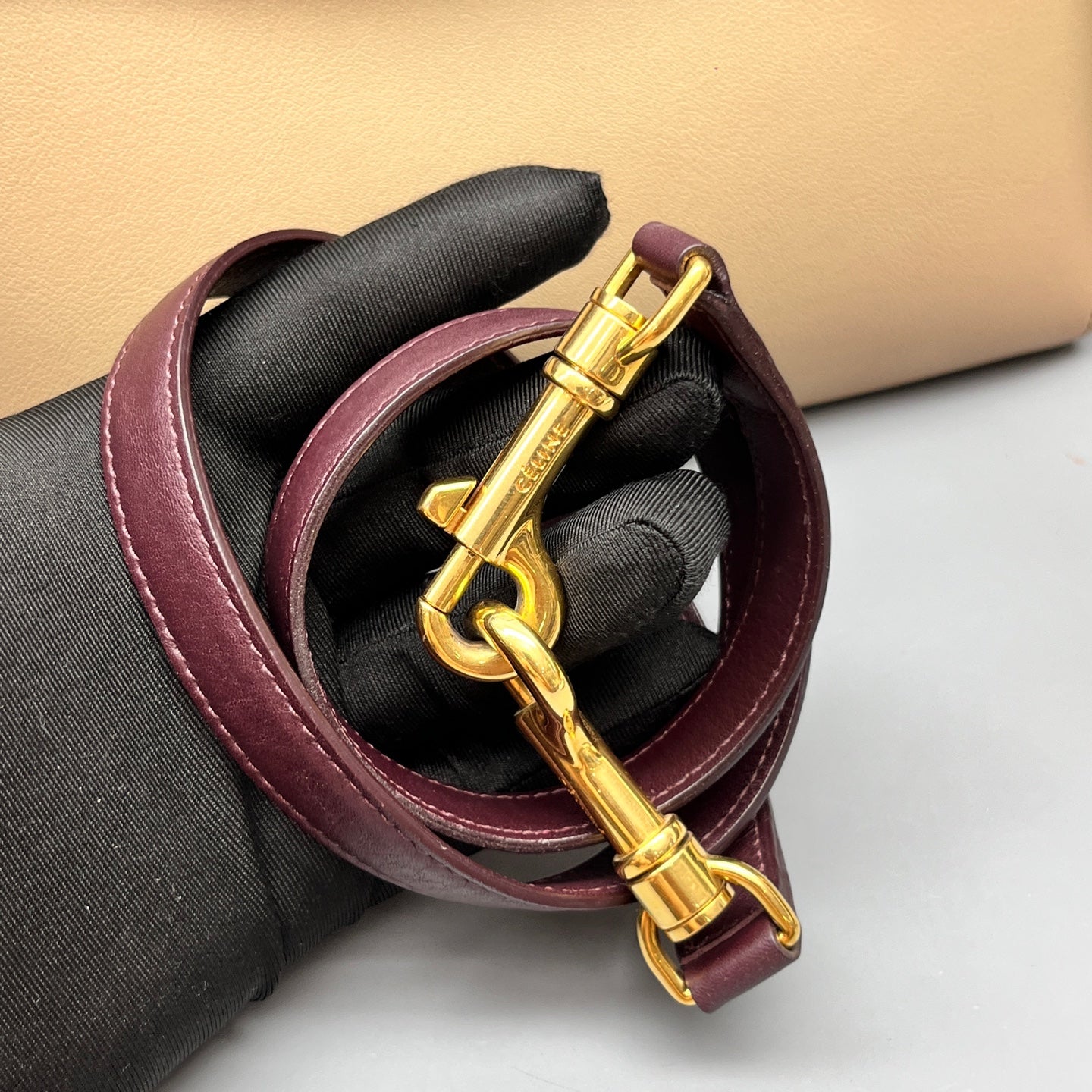 Celine - Belt Bag Medium - Grained Calfskin Leather - Multicolour (Beige, Burgundy, Navy) - (medium)