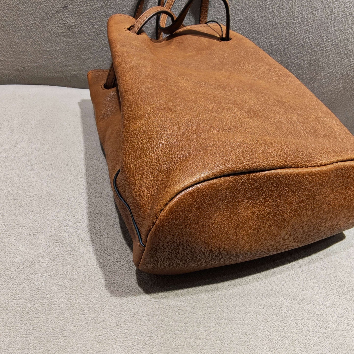 Miu Miu - Lambskin Bucket Bag - Lambskin leather - Brown - (mini)