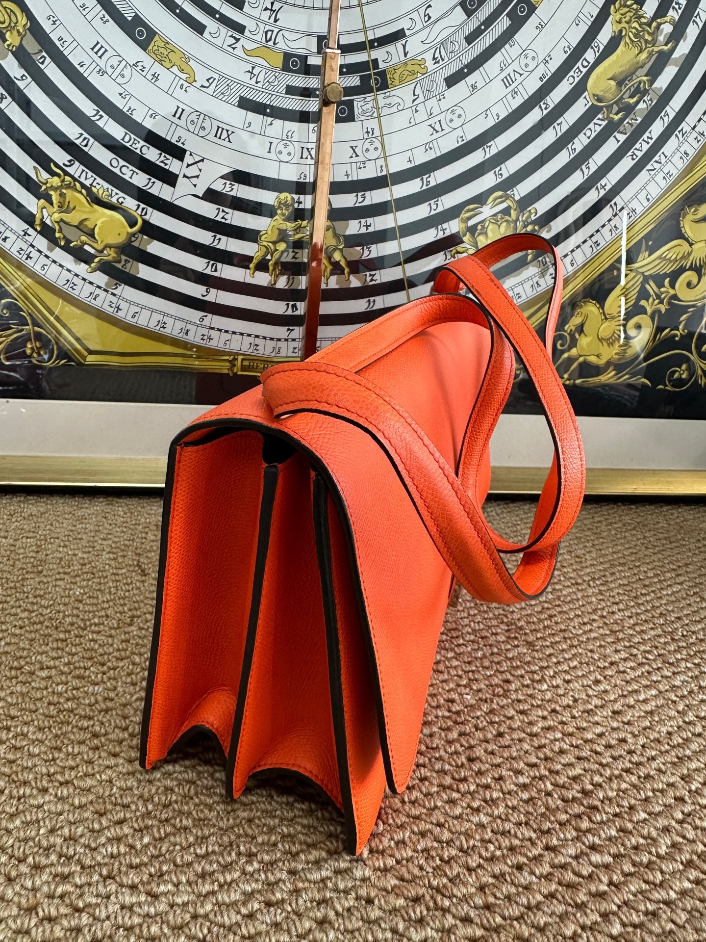 Celine - Classic Box Bag - Leather - Orange - (large)