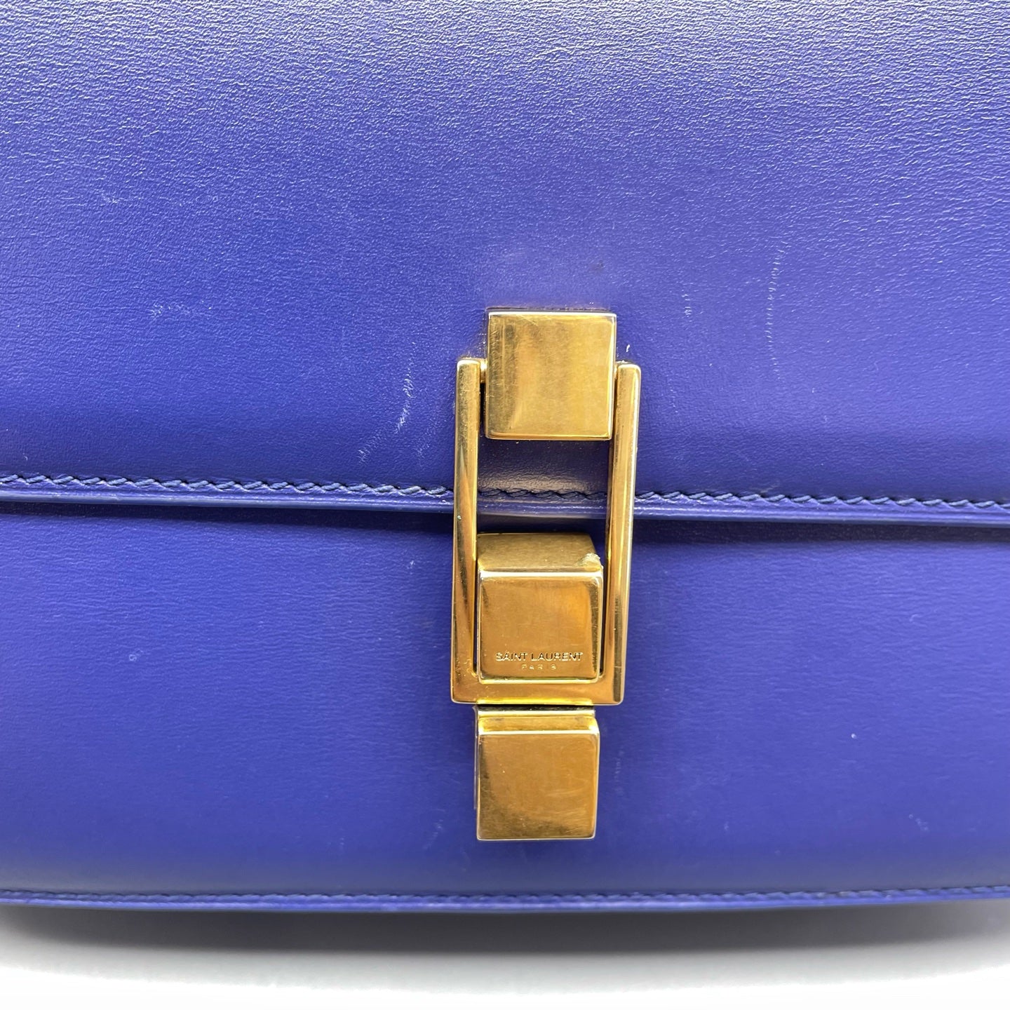 Saint Laurent - Carra Box - Leather - Blue - (small)