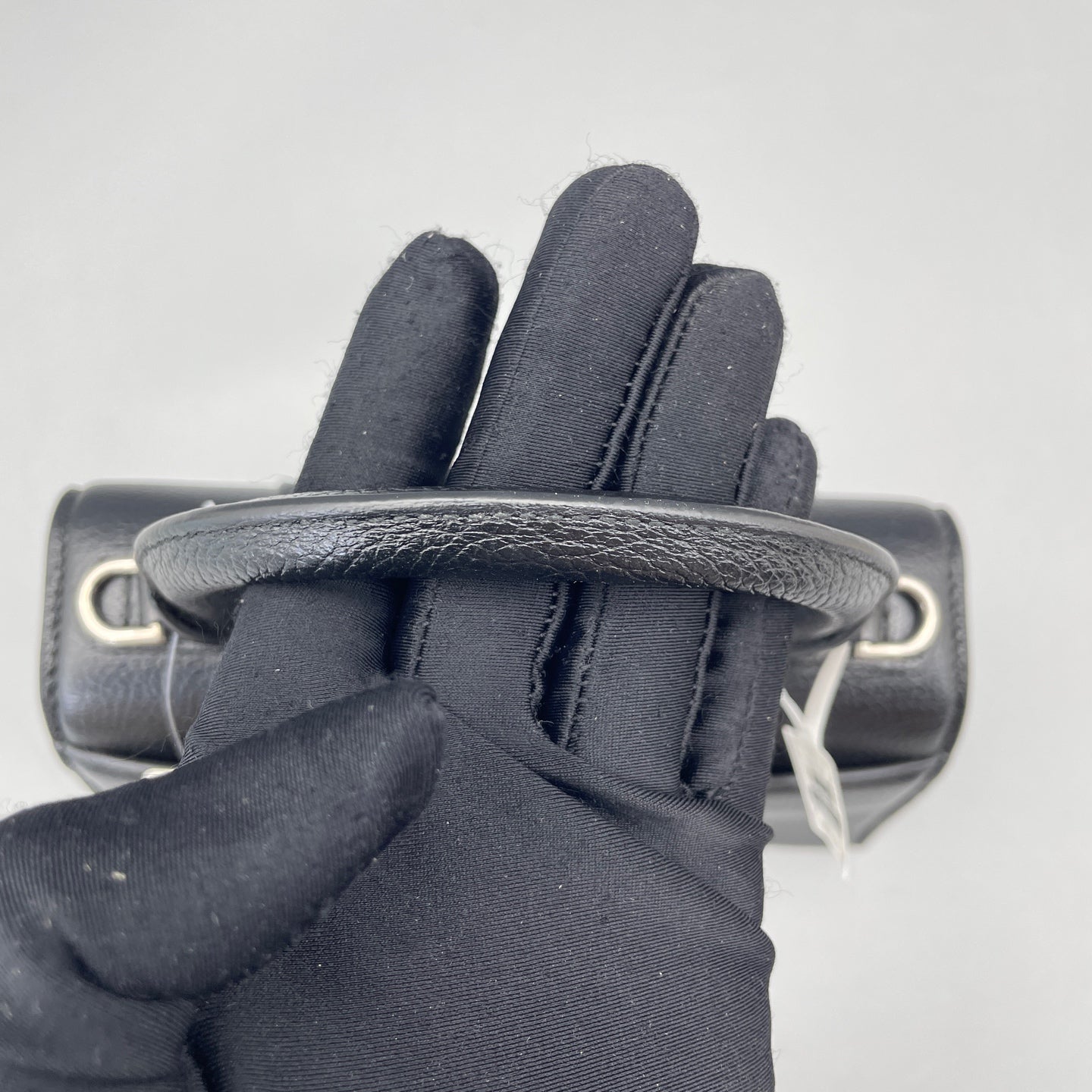 Balenciaga - Hourglass XS - Pebbled leather - Black - (mini)