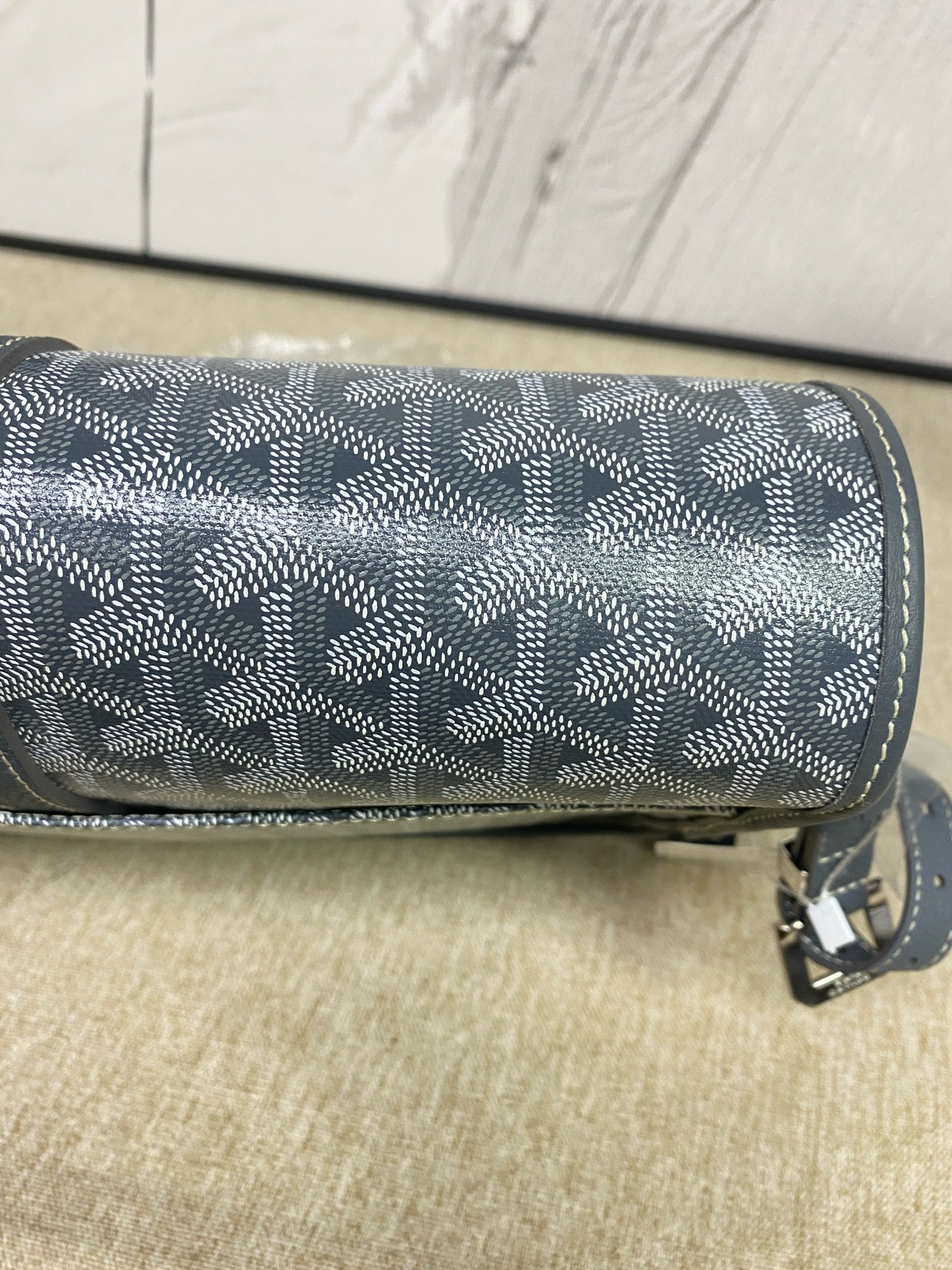 Goyard - Messenger Bag - Goyardine coated canvas with grained leather trim - Grey - (medium)