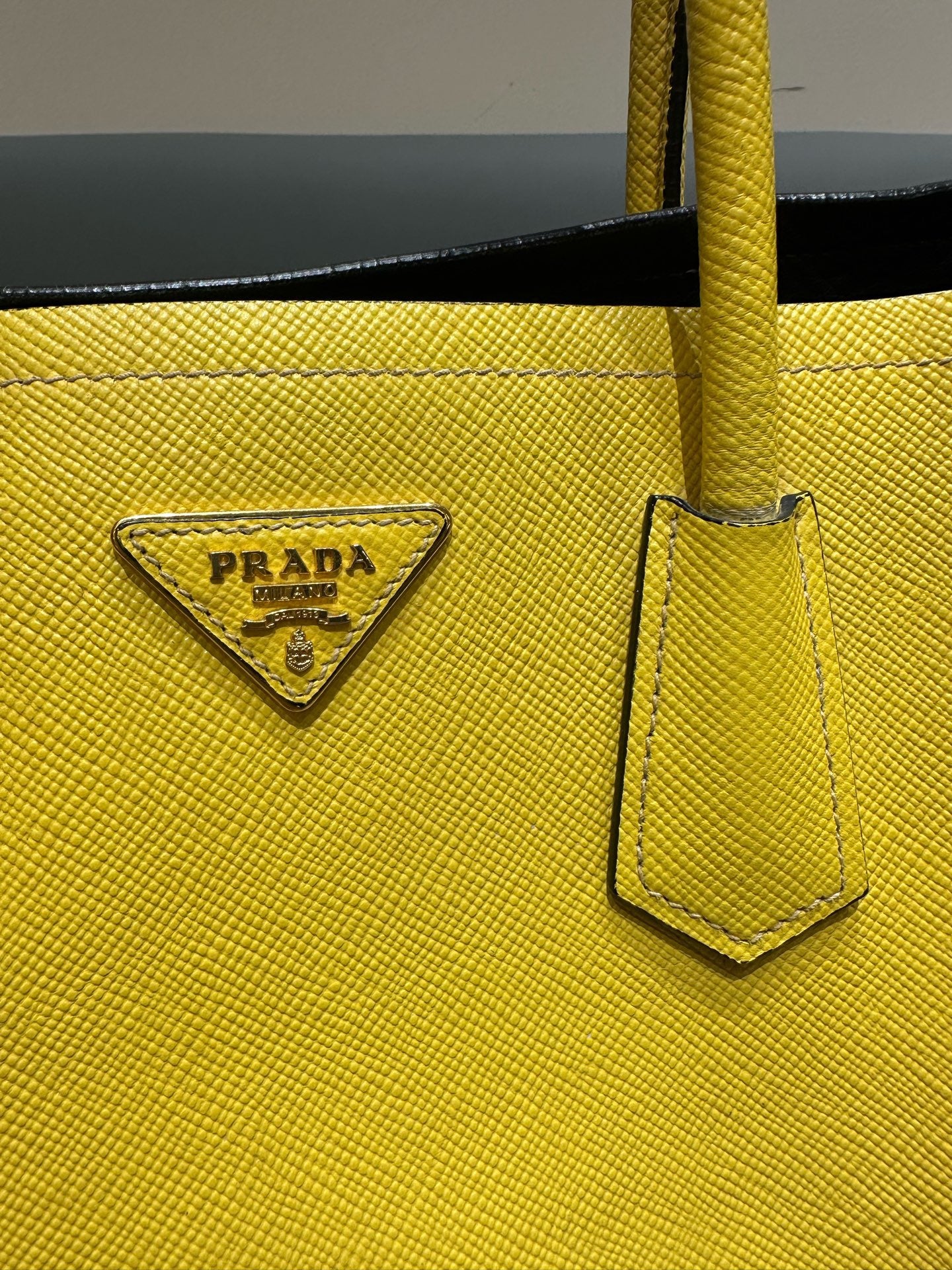 Prada - Double Tote - Saffiano leather - Yellow - (Large)