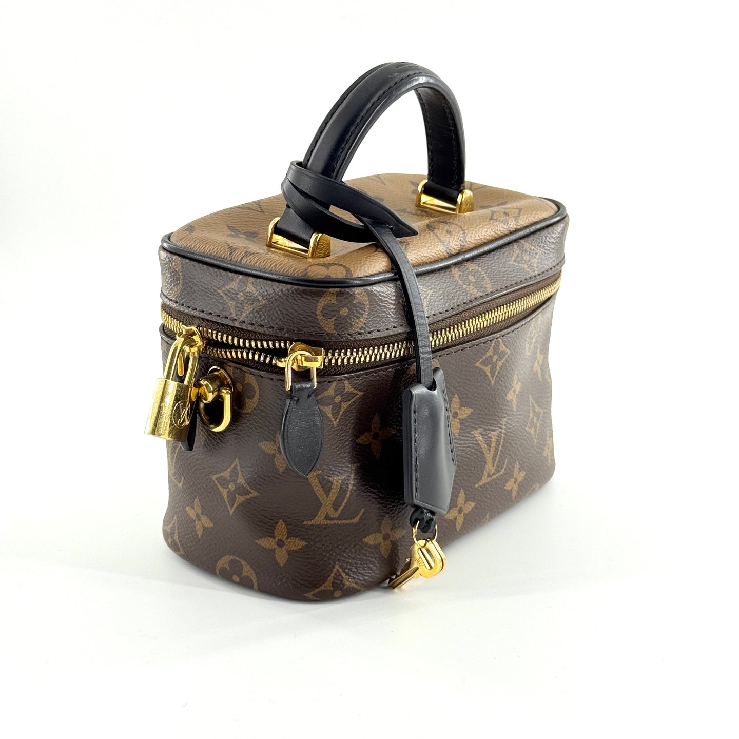 Louis Vuitton - Nice Nano - Monogram coated canvas with leather trim - Brown - (mini)