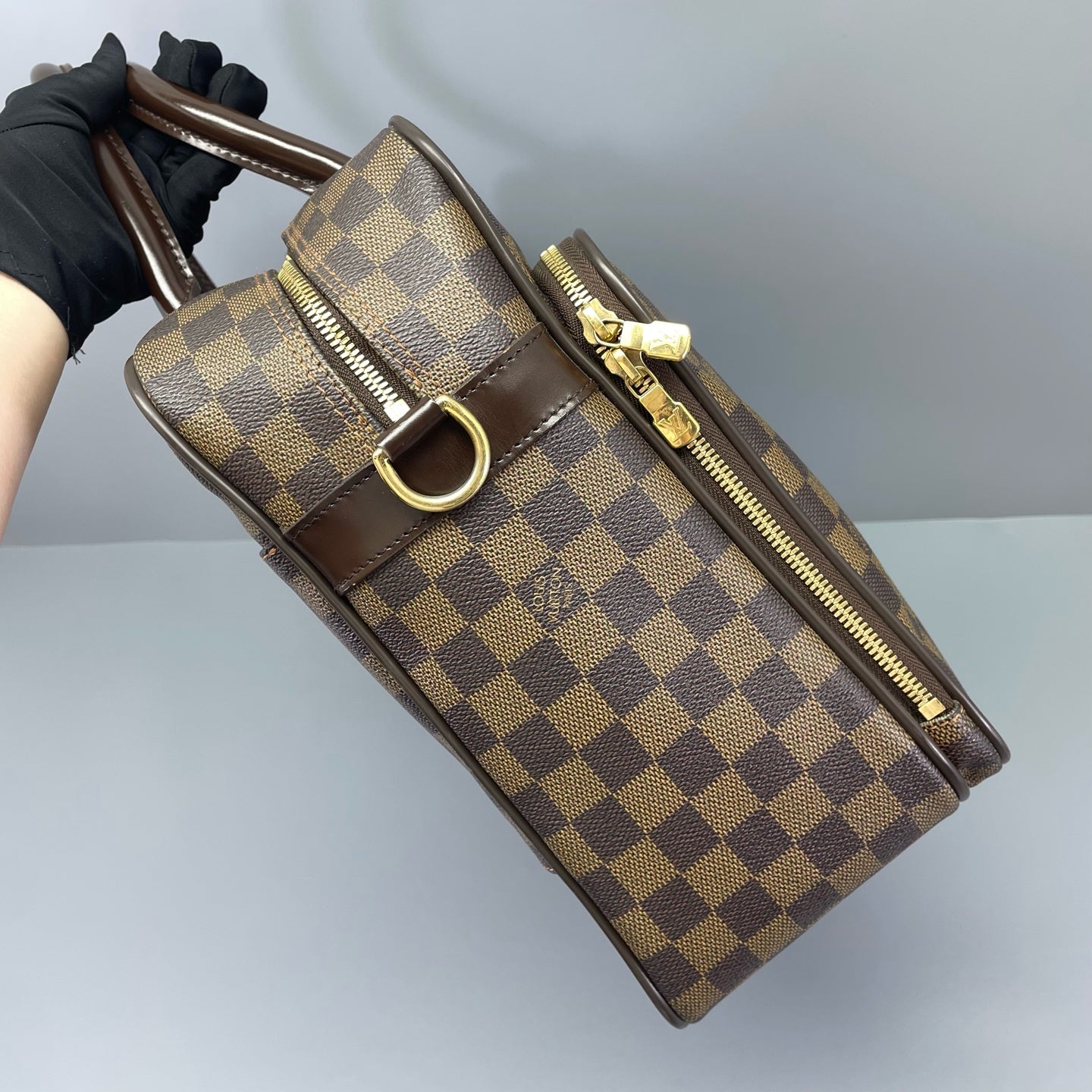 Louis Vuitton - Double-Layer Briefcase - Damier Ebene coated canvas with leather trim - Brown - (Medium)