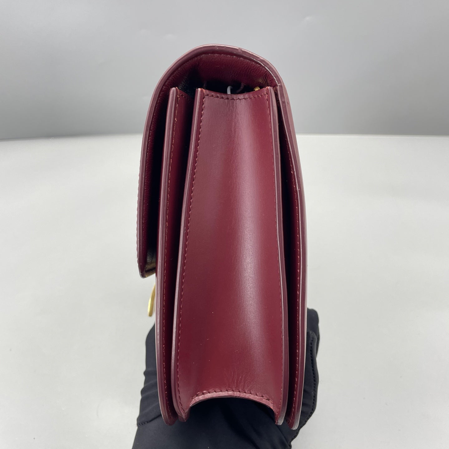 Celine - Box Bag Medium - Smooth Calfskin Leather - Burgundy - (medium)