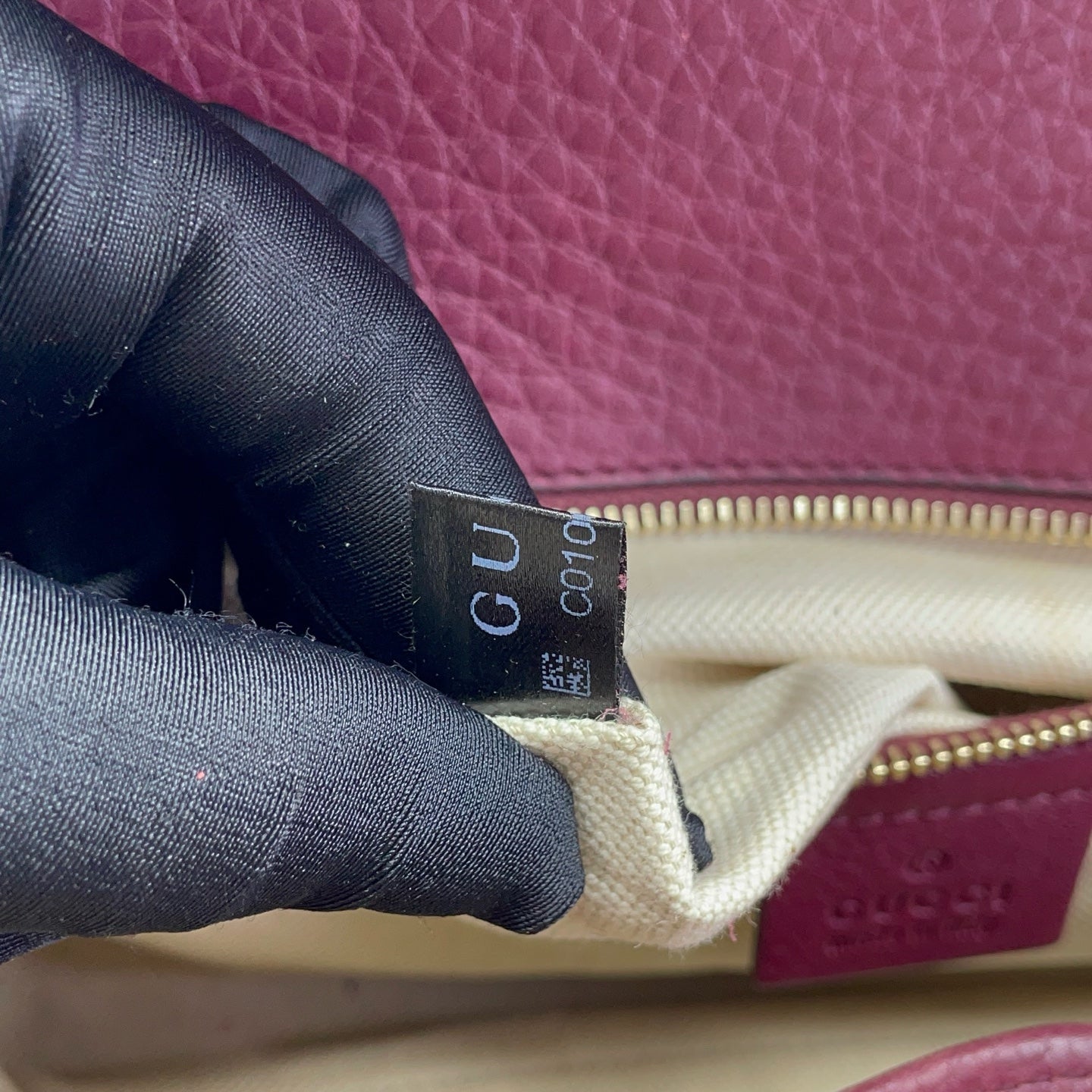 Gucci - Bamboo Top Handle Bag - Leather - Burgundy - (mini)