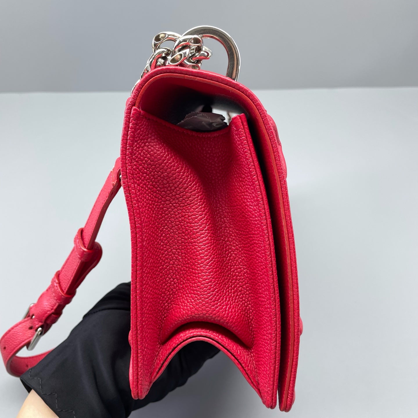 Dior - Diorama Flap Bag - Grained calfskin leather - Red - (Medium)