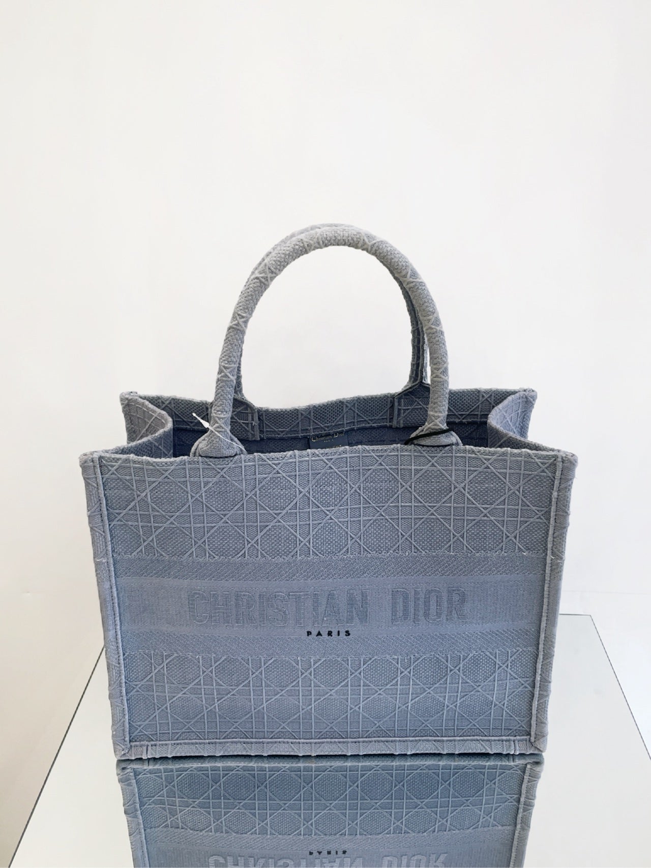 Dior - Book Tote - Embroidered technical fabric - Haze Blue - (Medium)