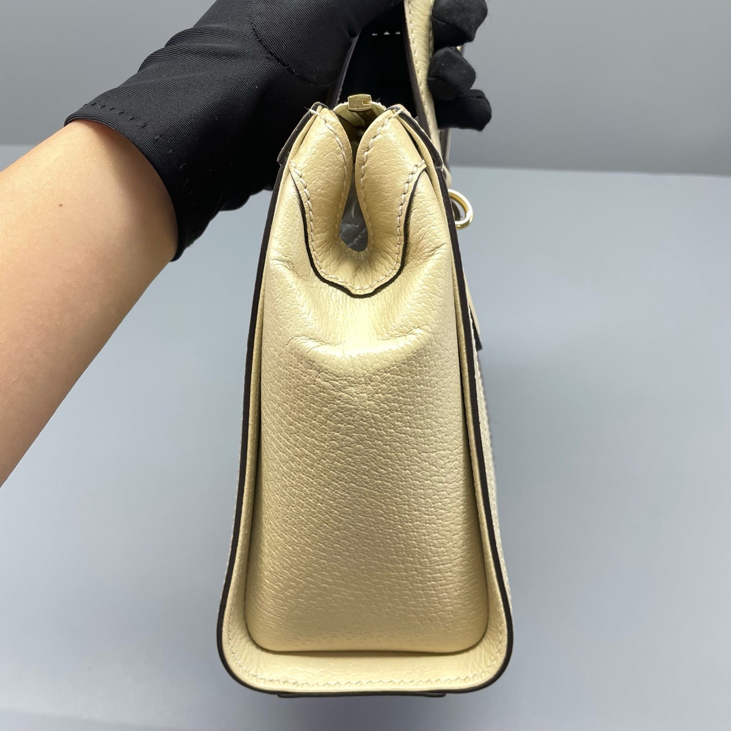 Gucci - Ophidia Small Top Handle Bag - Grained leather - Beige - (Small)