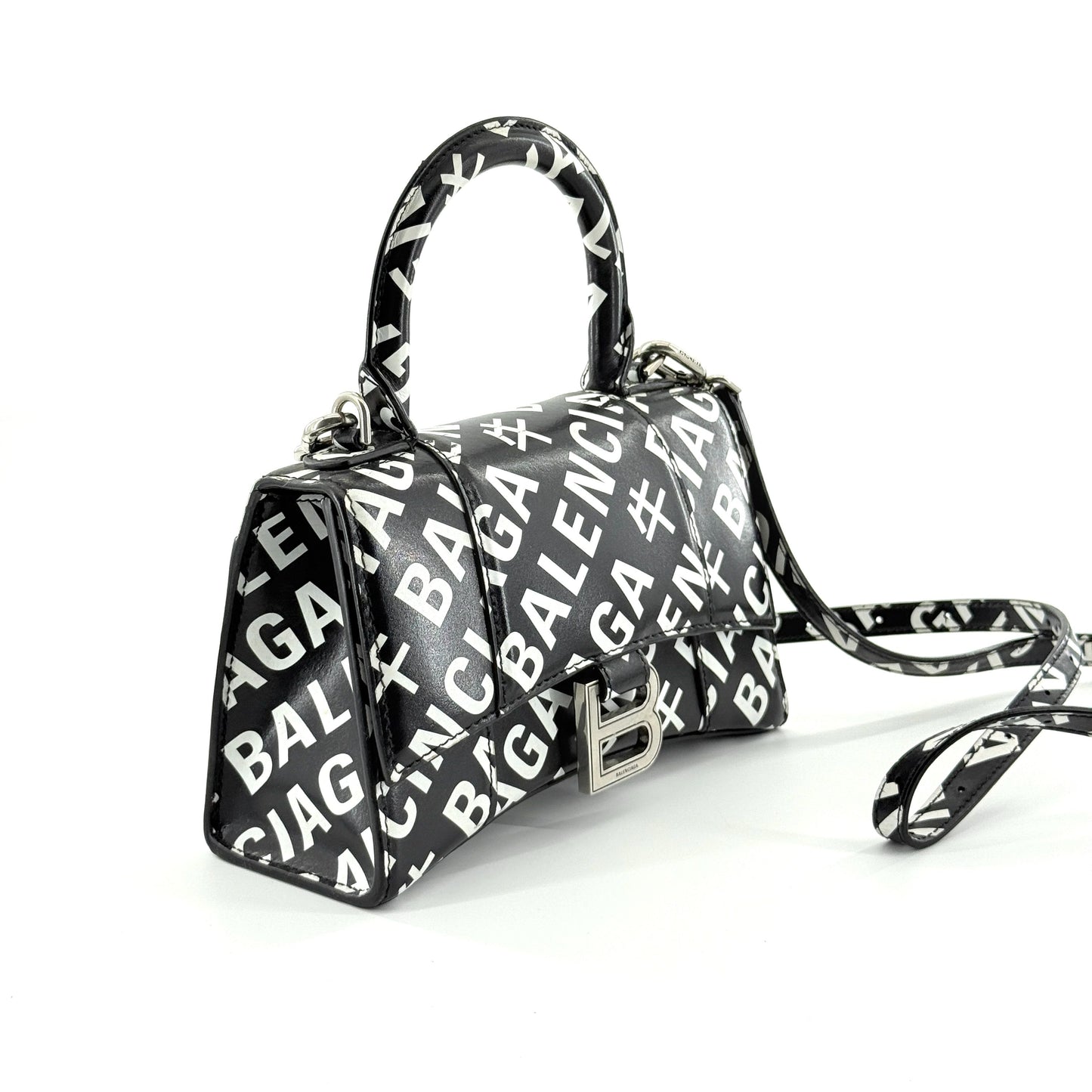 Balenciaga - Hourglass XS Year of the Ox Limited Edition - Leather - Black and White - (mini)