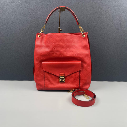 Louis Vuitton - Monogram Empreinte Hobo with Front Lock - Leather - Red - (medium)