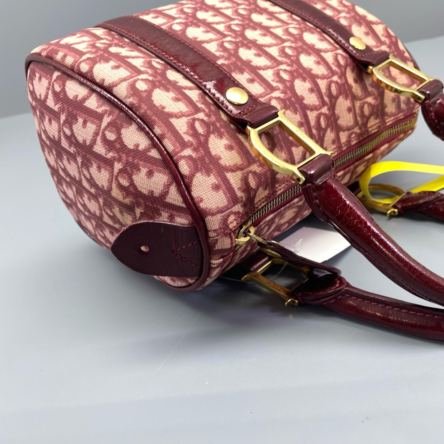 Dior - Boston Bag - Canvas and Patent leather - Red - (mini)