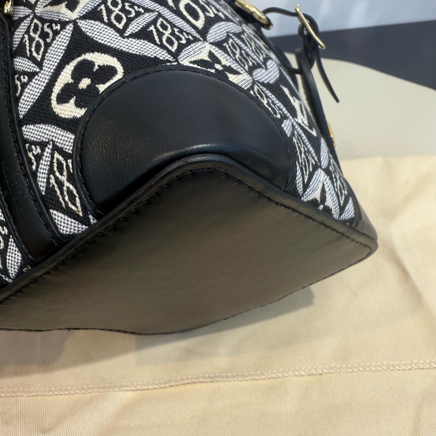 Louis Vuitton - Since 1854 Mini Bucket Bag - Jacquard canvas with leather trim - Black - (mini)