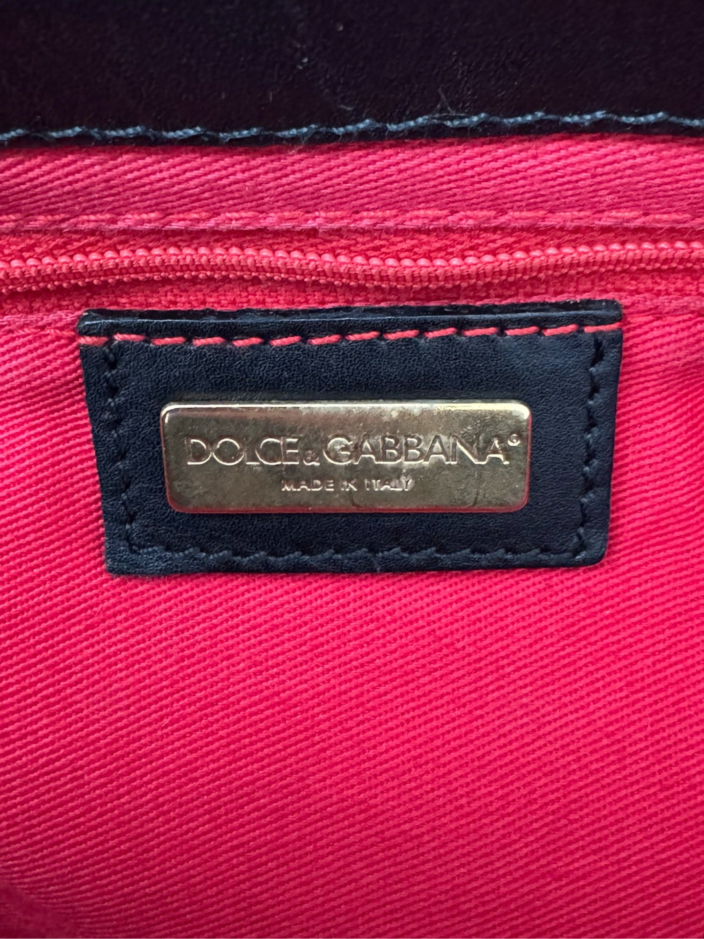 Dolce & Gabbana - Baroque Carved Golden Leaf Handbag - Eel leather - Black - (Medium)