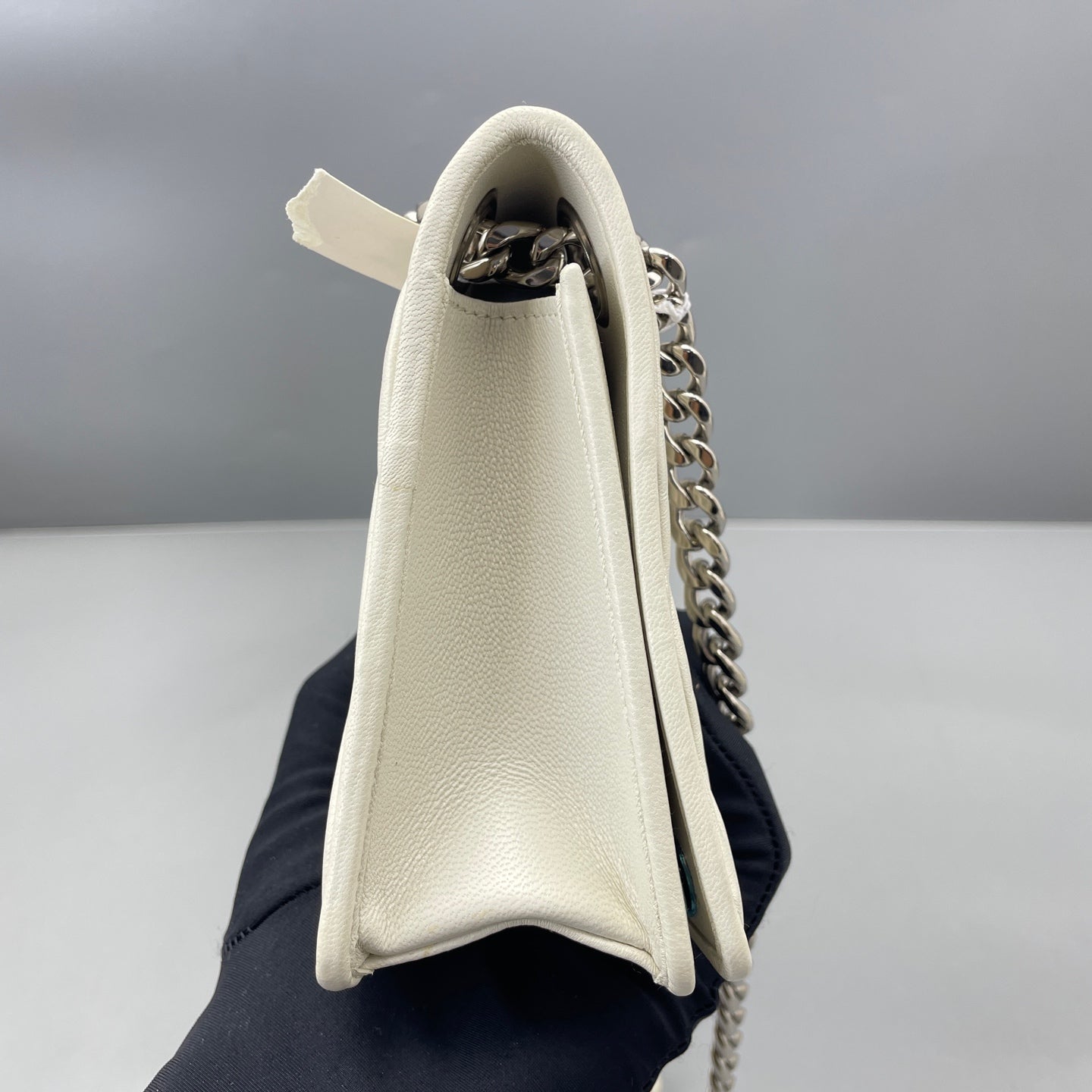 Miu Miu - Matelassé Pearl Chain Shoulder Bag - Lambskin leather - White - (small)