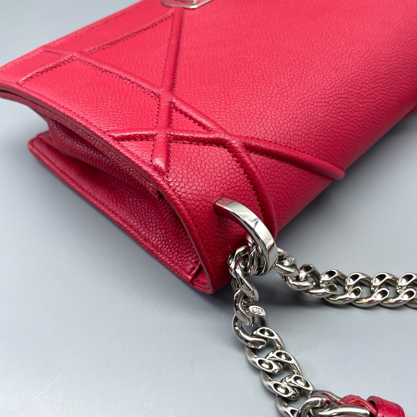 Dior - Diorama Flap Bag - Grained calfskin leather - Red - (Medium)