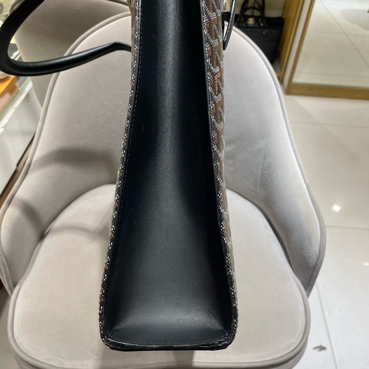 Goyard - Vertical Tote - Goyardine canvas and Leather - Black - (Large)