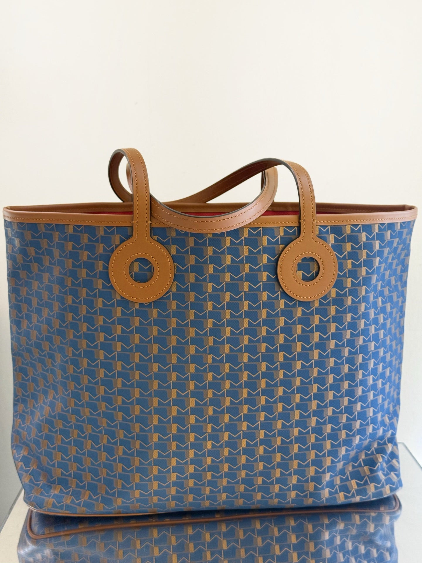 Moynat - Oh! Tote Ruban Duo MM - Canvas and Leather - Blue - (medium)