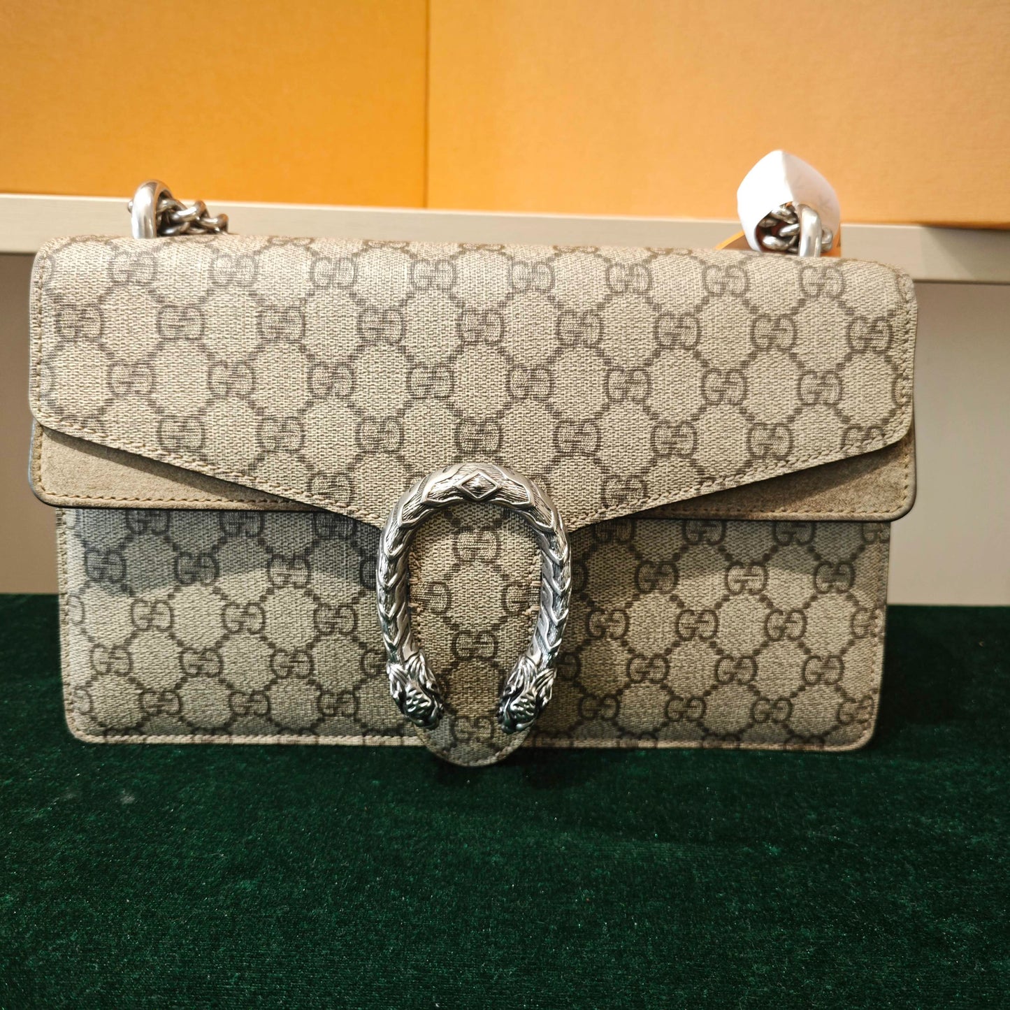Gucci - Dionysus Shoulder Bag - GG Supreme canvas with suede and leather trim - Beige - (Medium)