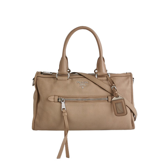 Prada - Vitello Daino Satchel - Pebbled leather - Pink - (medium)