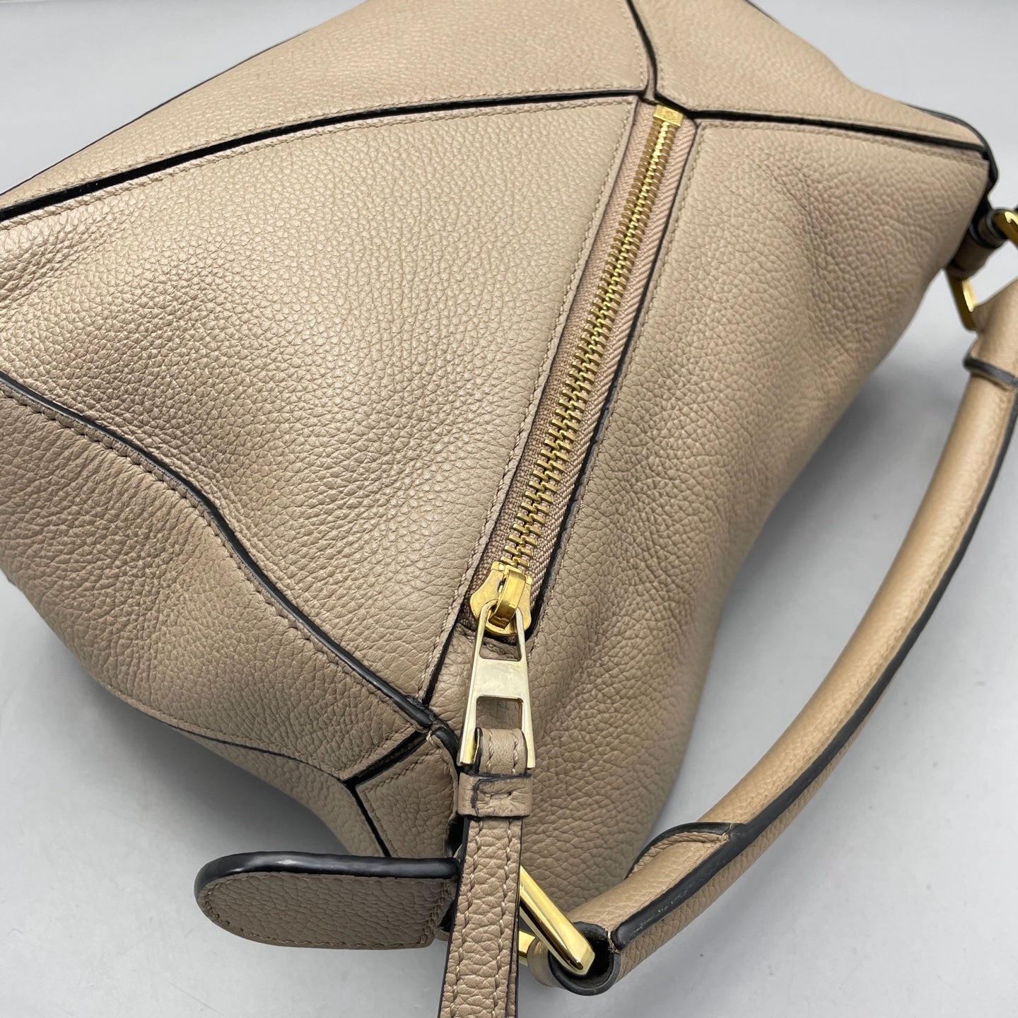 Loewe - Puzzle Bag - Grained calfskin leather - Beige - (Small)