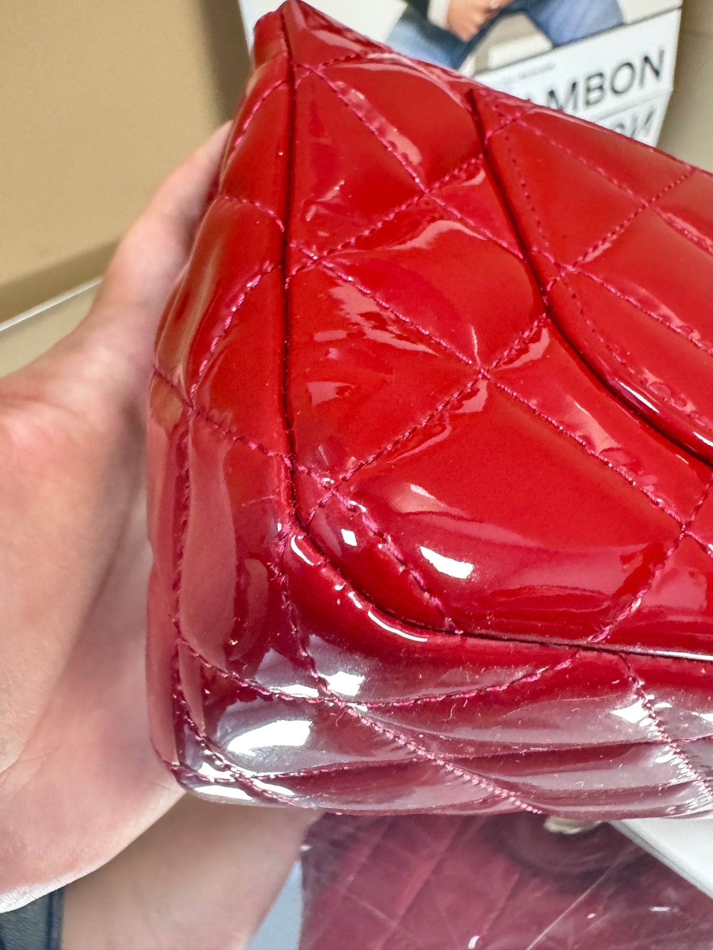 Chanel - Classic Flap Mini Rectangular - Patent leather - Red - (mini)