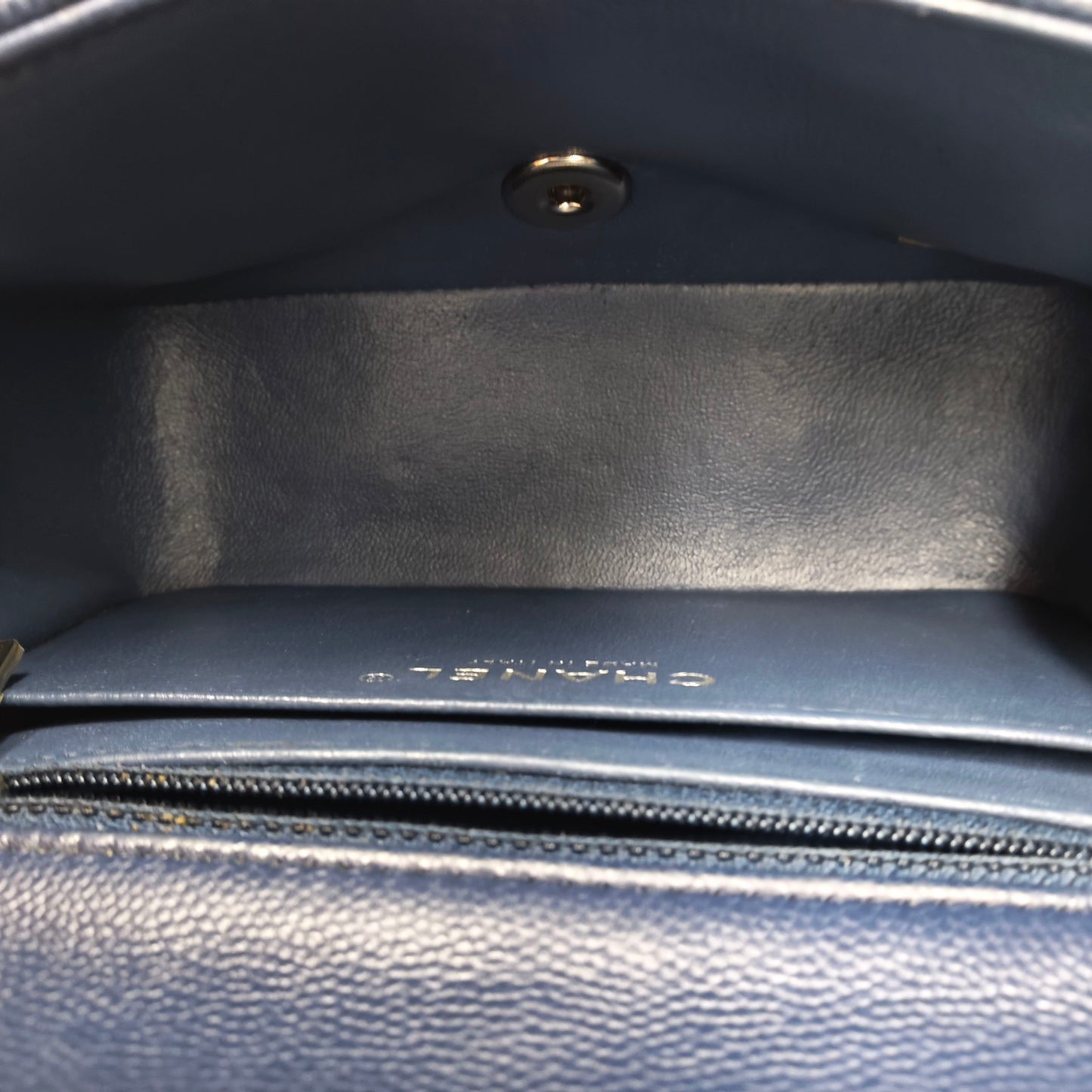 Chanel - Mini Square Flap Bag - Caviar leather - Navy - (mini)